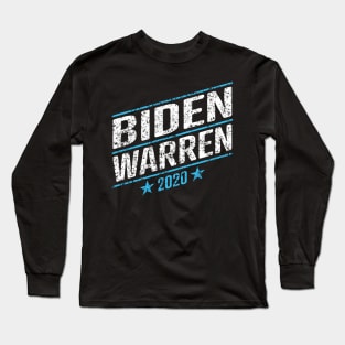 Joe Biden and Elizabeth Warren on the same ticket? President 46 and Vice President in 2020 - distressed text version. Long Sleeve T-Shirt